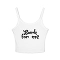 'Spark For Me' Women's Spaghetti Strap Tank Top — Playful Script Crop Tank