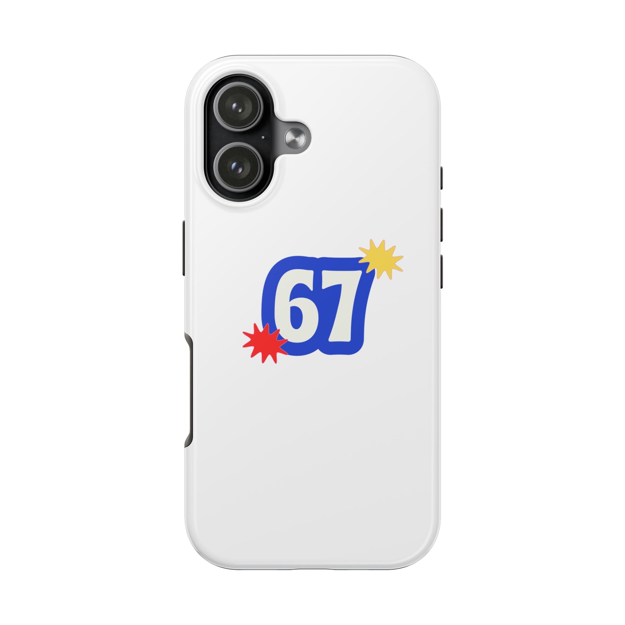 67 Logo Tough Phone Case — Minimalist Retro Number Design